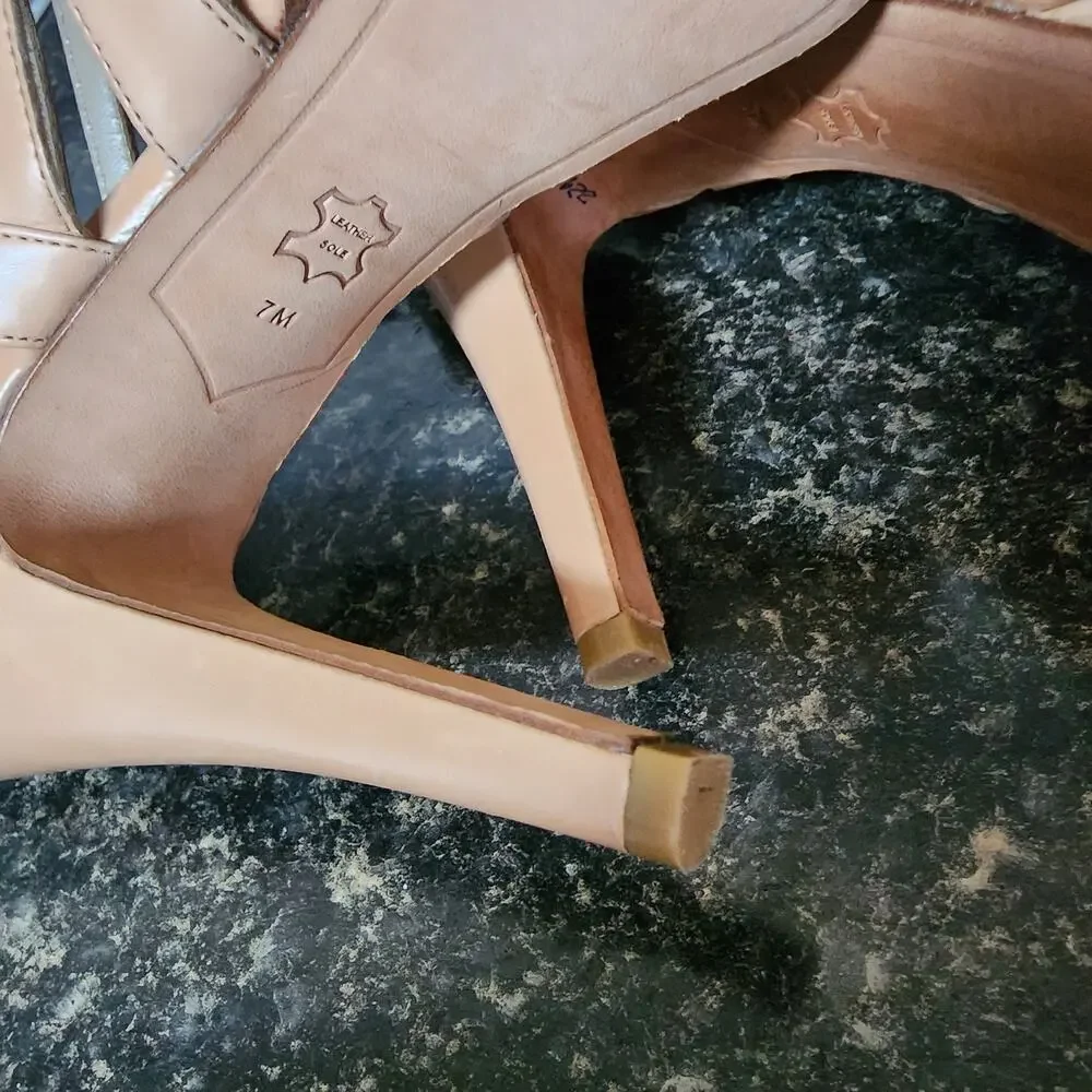 Joan and David Strappy Ankle Gladiator Stiletto Booties Size 7M